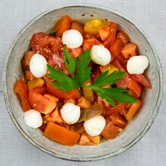Salade de tomate et mozzarella di bufala